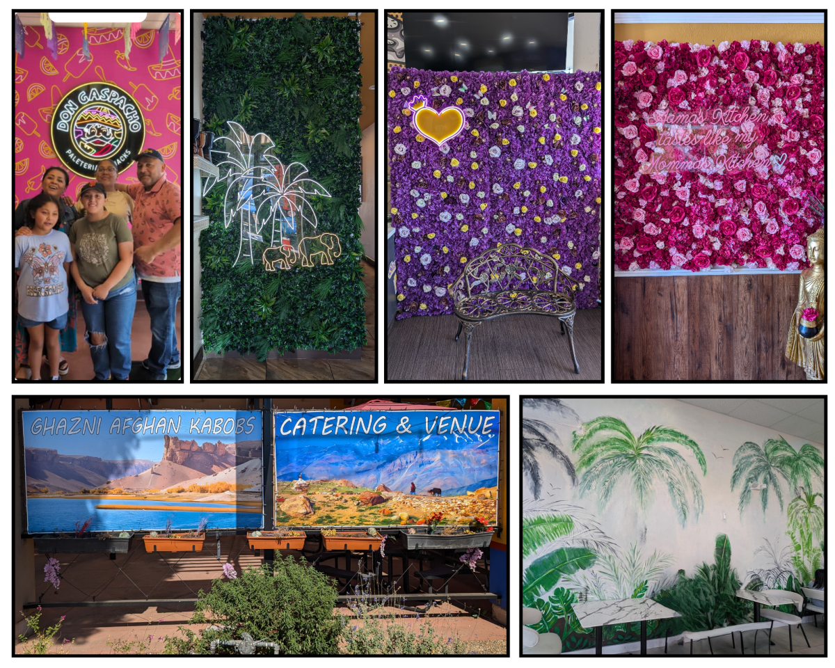 Examples of social media photo locations