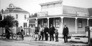 Andrew Johnson and members of the Russell City community