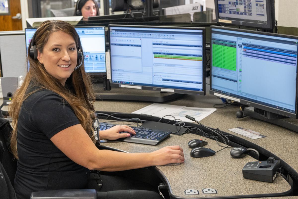 Communications Operator taking a call