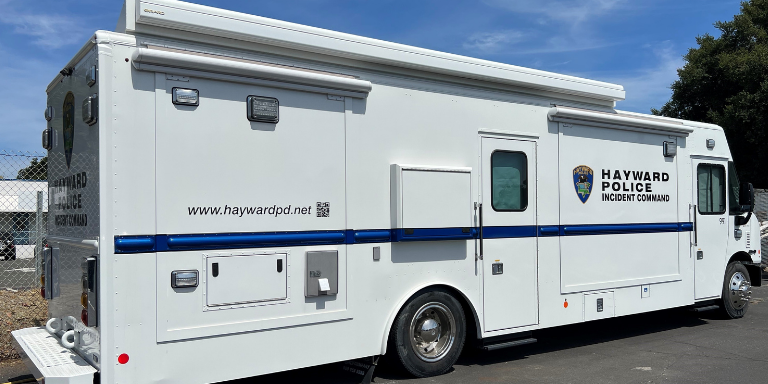 white tactical vehicle with HPD branding