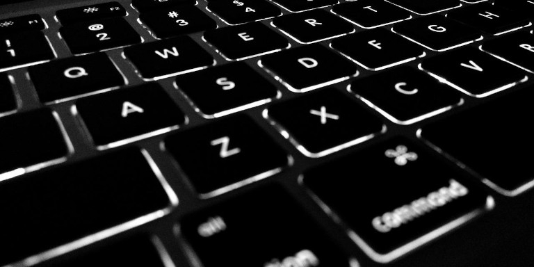 Black computer keyboard